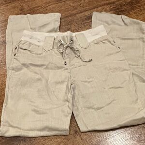 Nikibiki Light Beige Wide Leg Pants